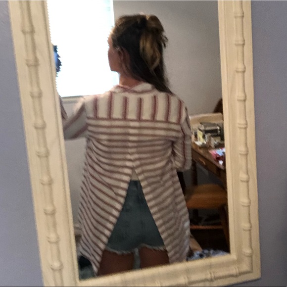 Topshop Open-back Striped Buttondown Size XS - Picture 5 of 5